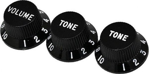 Stratocaster Black Volume Tone Tone 3 Kontrol Düğmesi