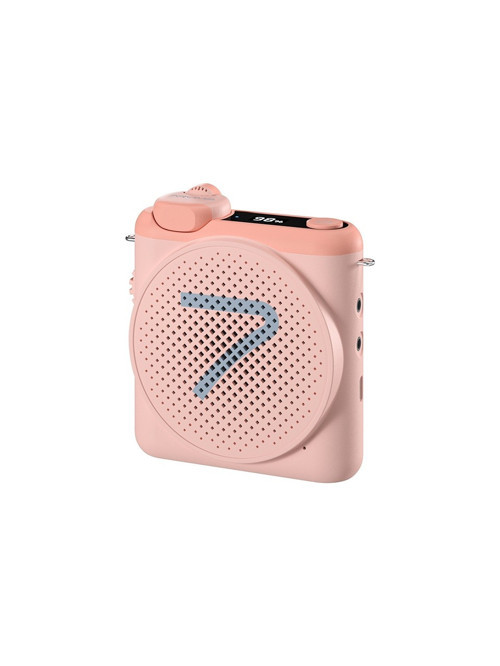 Wa2 Kablosuz Yaka Mikrofonlu Taşınabilir Ses Amplifikatörü Pembe