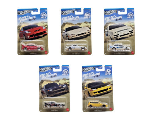 Fast & Furious Race Off 5'li Set Honda Civic EG Mazda RX-7 Toyota Celica Jetta