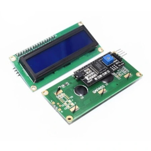 2x16 LCD - LCD1602 Mavi Ekran + IIC/I2C Arayüz Modülü