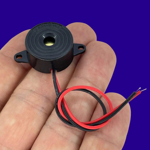 IC-221 Kablolu Buzzer Devreli Piezo 12-24V DC 23mm