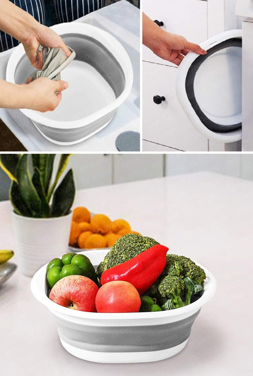 Akordiyonlu Katlanabilir Badya Leğen 2.7 Litre | Katlanır Badya