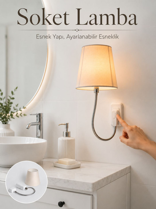 tekno Soket Tipi Ayarlanabilir Başlıklı Dekoratif Gece Lambası 2026