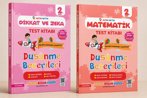 Altın Nokta Yayınları 2. Sınıf Altın Beyin Dikkat Ve Zeka Kitabı ile Matematik Test Kitabı Seti (2 Kitap)