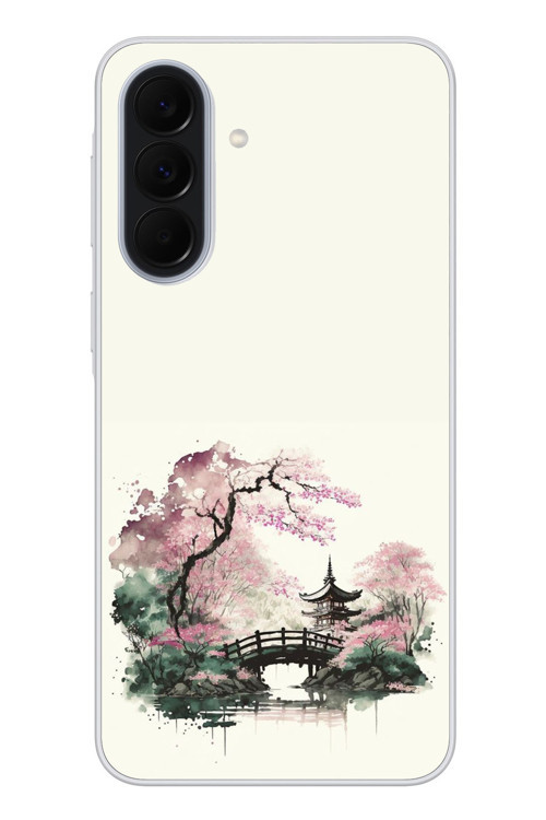 Samsung Galaxy A37 Uyumlu Japon Bahçesi Baskılı Silikon Kılıf
