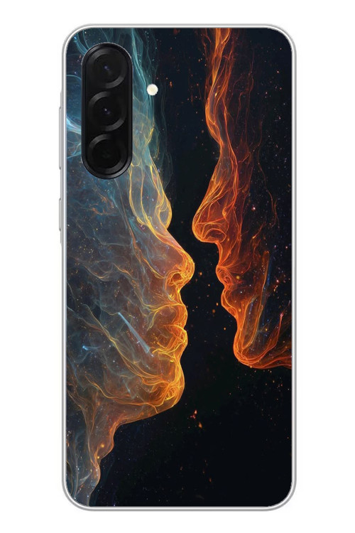 Samsung Galaxy A36 Uyumlu Kavuşan Çizgiler Baskılı Silikon Kılıf