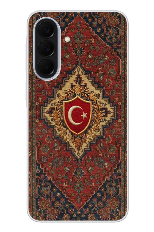 Samsung Galaxy A37 Uyumlu Türkiye Bayraklı Halı Baskılı Silikon Kılıf