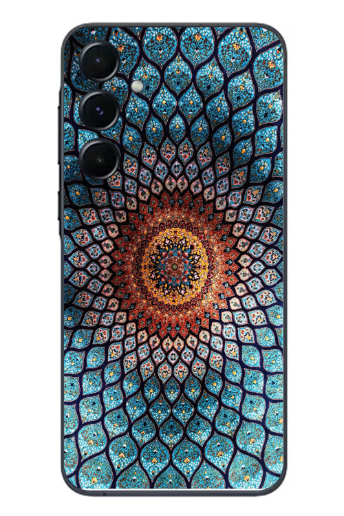 Samsung Galaxy A55 Uyumlu İran Dokuması Baskılı Silikon Kılıf