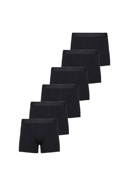 Erkek Boxer Pamuklu Likralı 6'lı Paket