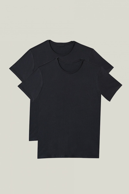 2'li Paket Premium Yazlık Düz Renk Basic T-shirt