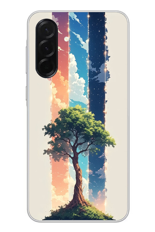 Samsung Galaxy A36 Uyumlu Yalnız Ağaç Dört Mevsim Baskılı Silikon Kılıf