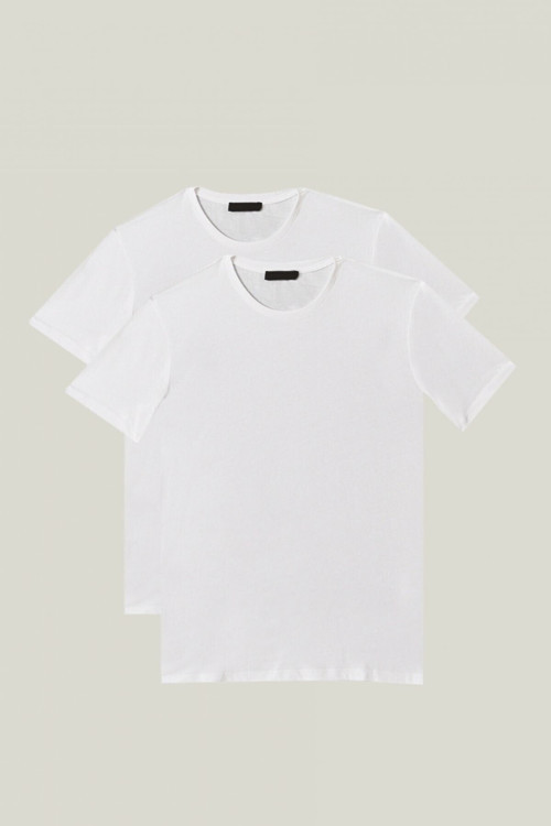 2'li Paket Premium Yazlık Düz Renk Basic T-shirt