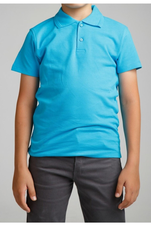 Erkek Çocuk Polo Yaka Kısa Kol Okul T-shirt
