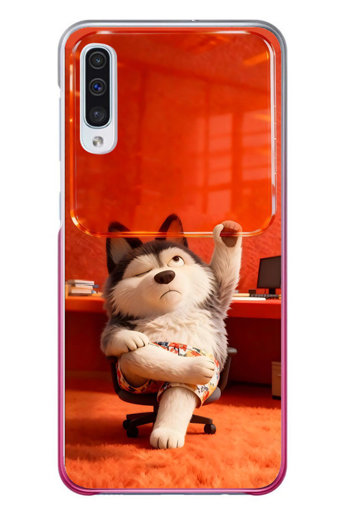 Samsung Galaxy A50 Uyumlu Keyifli Köpek Baskılı Silikon Kılıf