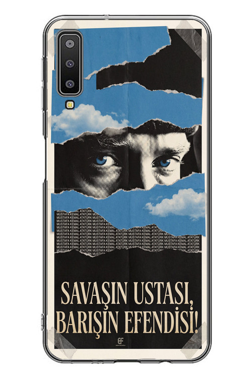 Samsung Galaxy A7 2018 Uyumlu Savaşın Ustası Atatürk Baskılı Silikon Kılıf