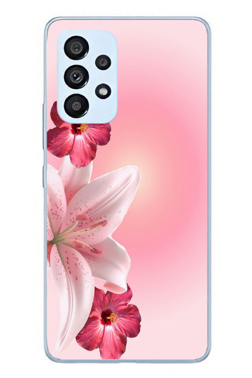 Samsung Galaxy A53 Uyumlu Tematik Çiçek Baskılı Silikon Kılıf