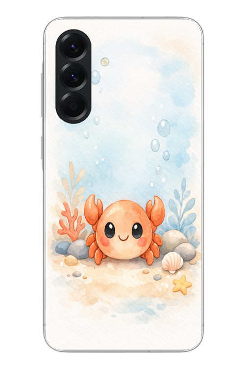 Samsung Galaxy A56 Uyumlu Sevimli Yengeç Baskılı Silikon Kılıf