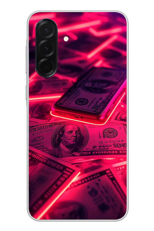 Samsung Galaxy A36 Uyumlu Kızıl Dolarlar Baskılı Silikon Kılıf