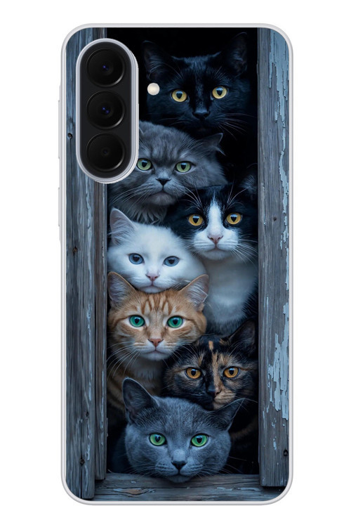 Samsung Galaxy A37 Uyumlu Yavru Kediler Baskılı Silikon Kılıf