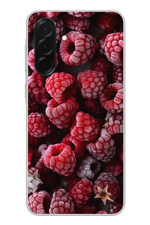 Samsung Galaxy A36 Uyumlu Ahududu Frambuaz Baskılı Silikon Kılıf