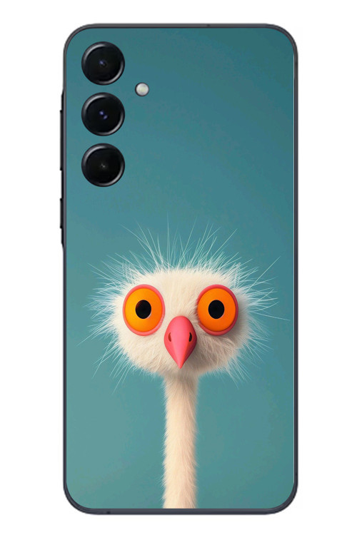 Samsung Galaxy A55 Uyumlu Şaşkın Hayvan Baskılı Silikon Kılıf