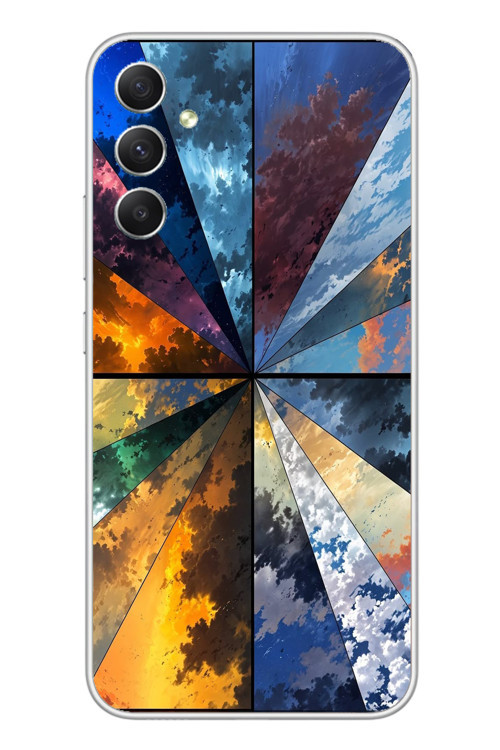 Samsung Galaxy A34 Uyumlu Mevsim Geçişleri Baskılı Silikon Kılıf
