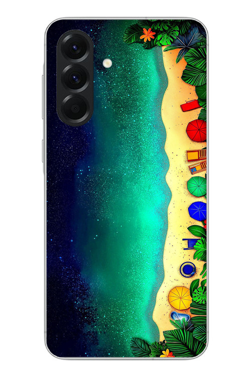 Samsung Galaxy A56 Uyumlu Tatil Kumsal Gecesi Baskılı Silikon Kılıf