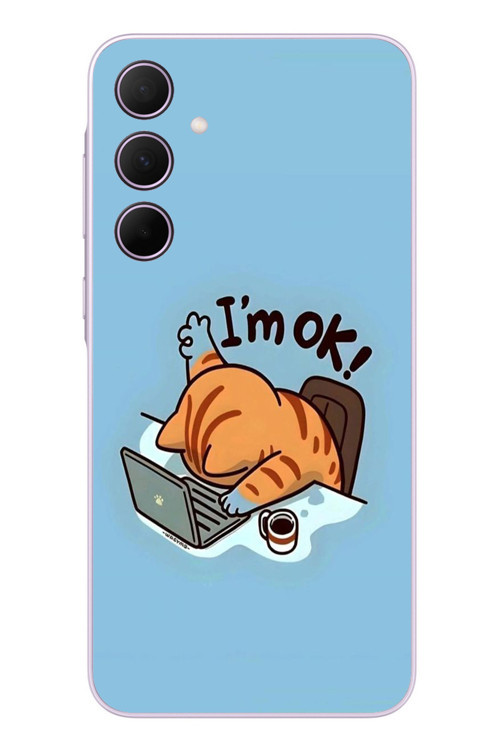 Samsung Galaxy A35 Uyumlu l'M Ok Baskılı Silikon Kılıf