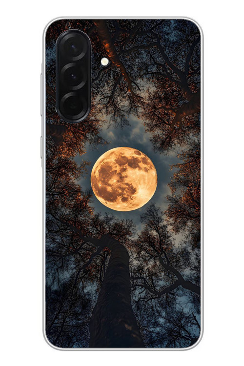 Samsung Galaxy A36 Uyumlu Ay Gökyüzü Baskılı Silikon Kılıf