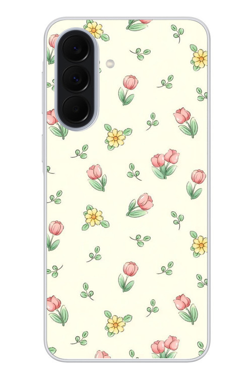 Samsung Galaxy A37 Uyumlu Lale Çiçekleri Baskılı Silikon Kılıf