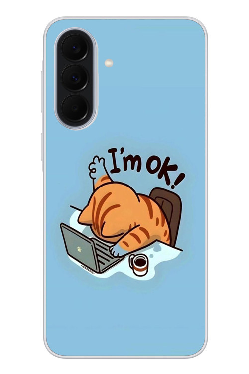 Samsung Galaxy A37 Uyumlu l'M Ok Baskılı Silikon Kılıf