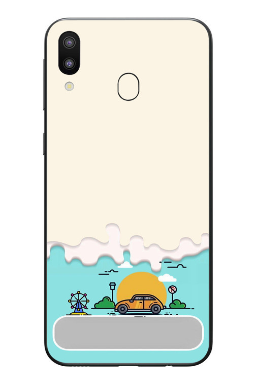 Samsung Galaxy M20 Uyumlu Tatil Yolu Baskılı Silikon Kılıf