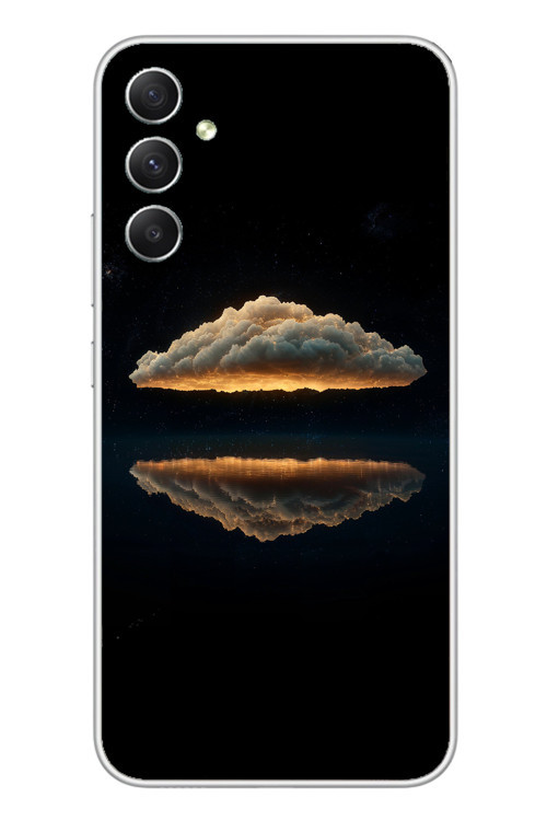 Samsung Galaxy A34 Uyumlu Bulut Yansıması Baskılı Silikon Kılıf
