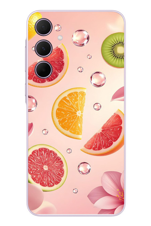 Samsung Galaxy A35 Uyumlu Meyve Dilimleri Baskılı Silikon Kılıf