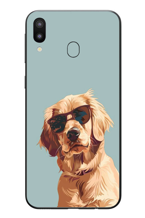 Samsung Galaxy M20 Uyumlu Karizmatik Köpek Baskılı Silikon Kılıf