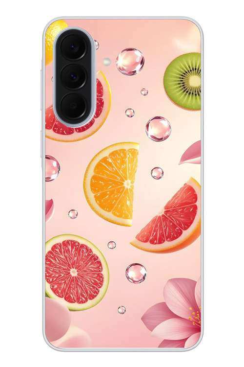 Samsung Galaxy A37 Uyumlu Meyve Dilimleri Baskılı Silikon Kılıf
