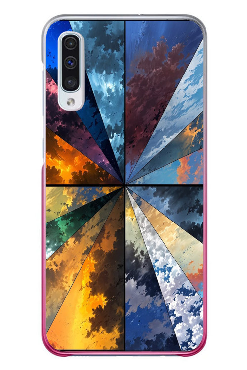 Samsung Galaxy A50 Uyumlu Mevsim Geçişleri Baskılı Silikon Kılıf