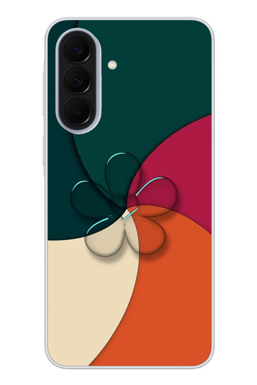 Samsung Galaxy A37 Uyumlu Modern Yonca Renkleri Baskılı Silikon Kılıf