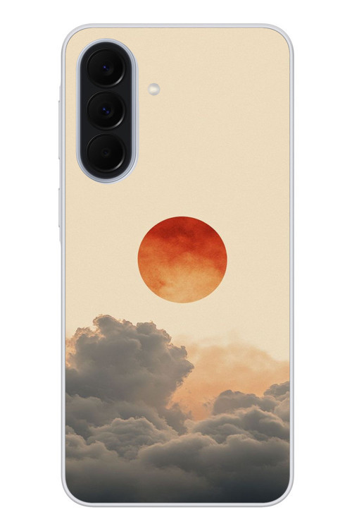 Samsung Galaxy A37 Uyumlu Bulut ve Güneş Baskılı Silikon Kılıf