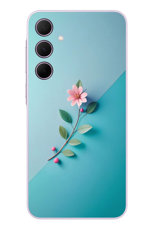 Samsung Galaxy A35 Uyumlu Çiçeğin Pembesi Baskılı Silikon Kılıf