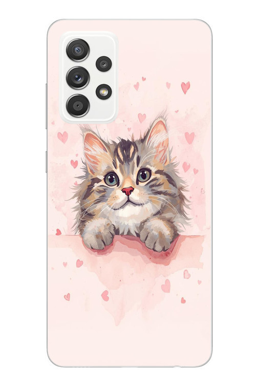 Samsung Galaxy A52 Uyumlu Benim Kedim Baskılı Silikon Kılıf