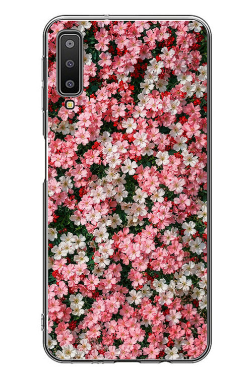 Samsung Galaxy A7 2018 Uyumlu Ahenkli Papatyalar Baskılı Silikon Kılıf