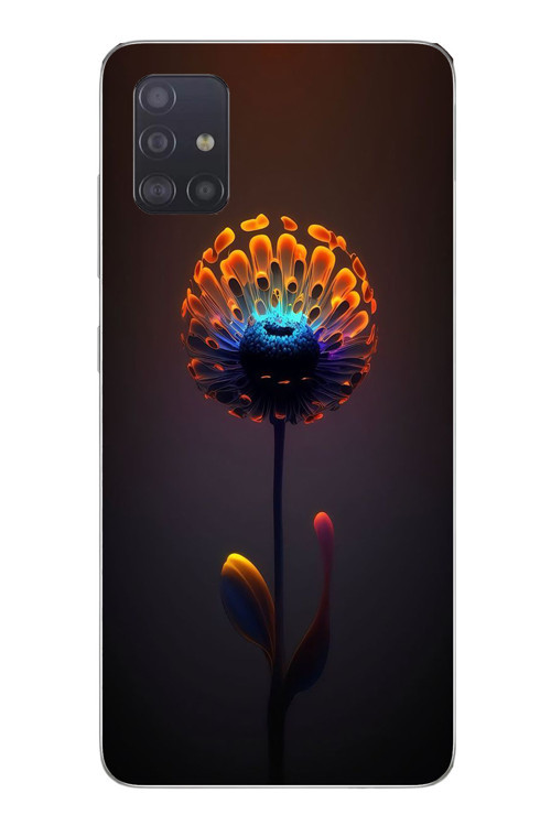 Samsung Galaxy A51 Uyumlu Büyülü Çiçek Baskılı Silikon Kılıf