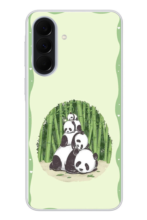 Samsung Galaxy A37 Uyumlu Panda Ailesi Baskılı Silikon Kılıf