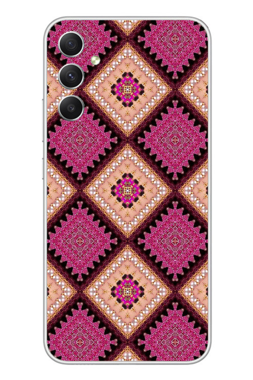 Samsung Galaxy A34 Uyumlu Pembe Yavrusu Motifleri Baskılı Silikon Kılıf