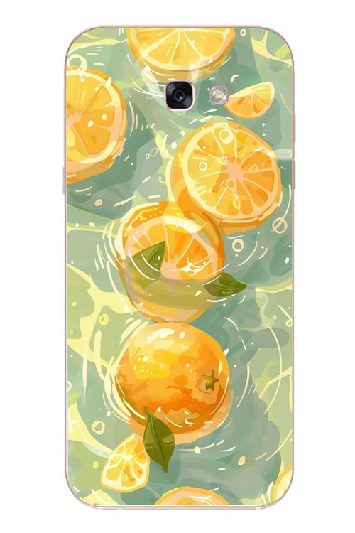 Samsung Galaxy A7 (2017) Uyumlu Limonlar Pastel Baskılı Silikon Kılıf