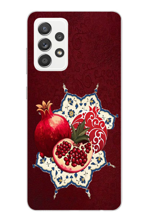 Samsung Galaxy A52 Uyumlu Nar Retro Baskılı Silikon Kılıf
