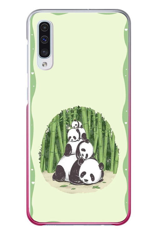 Samsung Galaxy A50 Uyumlu Panda Ailesi Baskılı Silikon Kılıf