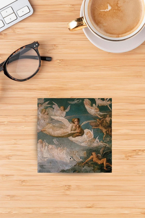 Doğaltaş Bardak Altlığı Uv Baskılı - Stone Coasters