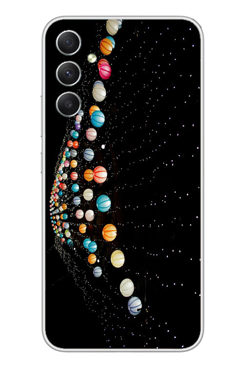 Samsung Galaxy A34 Uyumlu Gezegenlerin Dansı Baskılı Silikon Kılıf